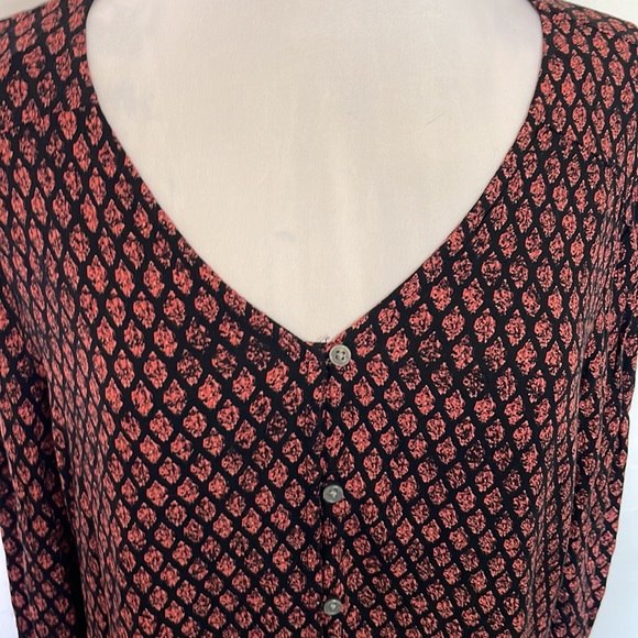 Style & Co Boho Long Sleeve Tunic Blouse  with Full Flowy Hem Size XL NWT - Picture 2 of 9